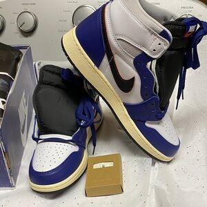 Nike Royal Blue and White High-Tops